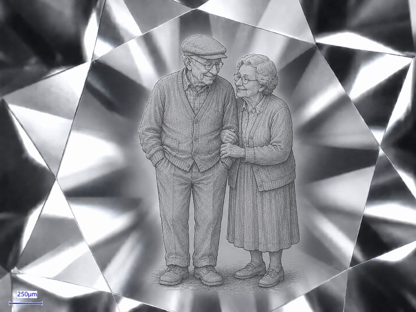Diamant-Gravur: Porträt